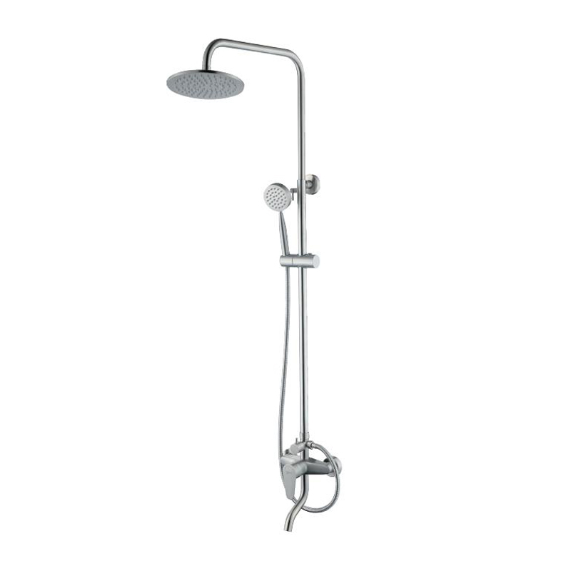 Columna de ducha de ducha de baño cepillada de acero inoxidable