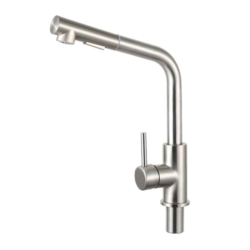 304 grifo de cocina de acero inoxidable con pulverizador y dispensador de jabón