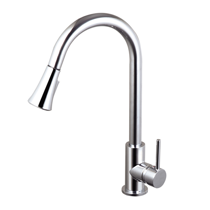 Moderna extracción de dos funciones extensibles Mezclador de agua de agua de fregadero de cocina montada en la cubierta