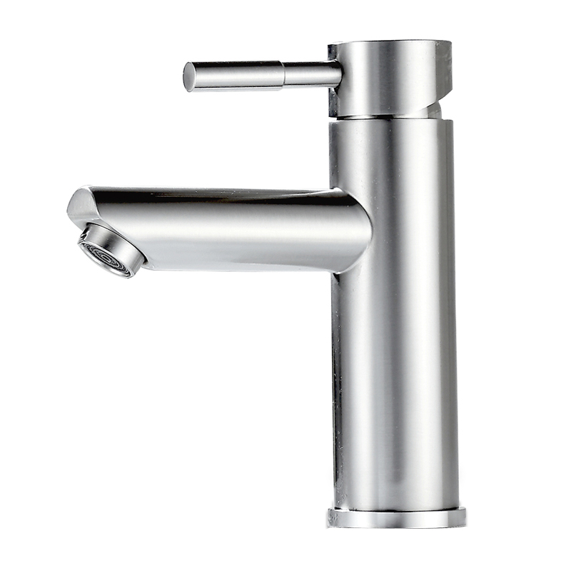 Cepillado 304 grifo de lavabo de acero inoxidable de acero inoxidable